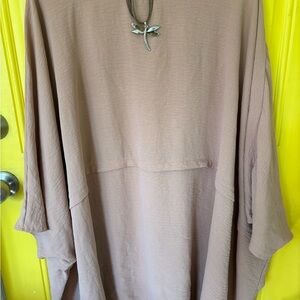 Elegant Women's Tan Tunic Top
